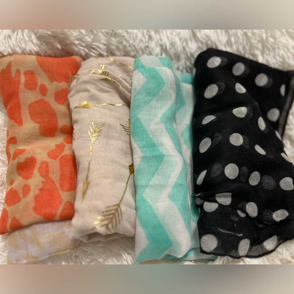 Colorful Patterned Scarves Set